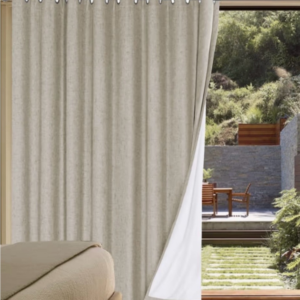 Elegant Cream Blackout Curtains - set of 2
